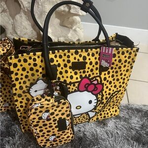 Hello Kitty Cheetah tote  Bag set